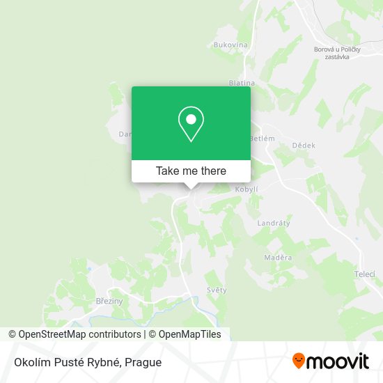 Okolím Pusté Rybné map