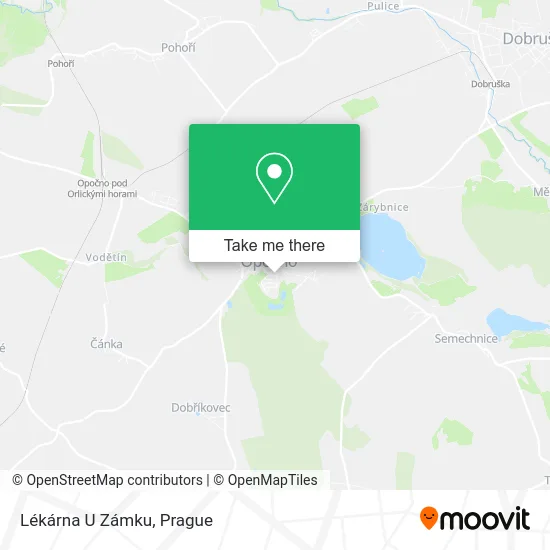 Карта Lékárna U Zámku