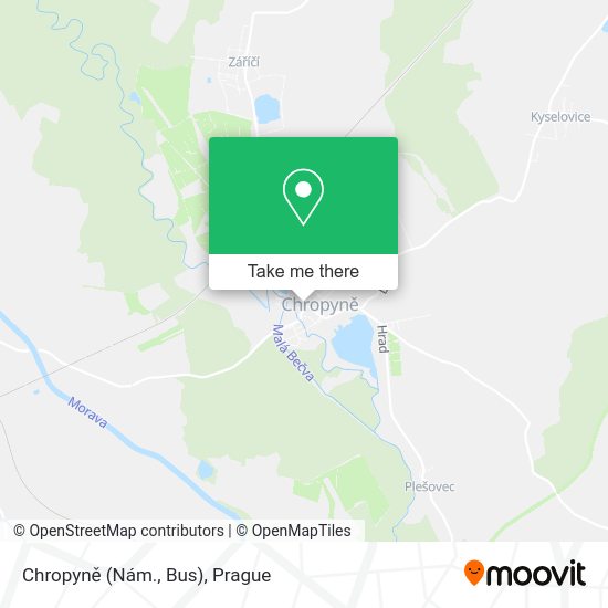 Chropyně (Nám., Bus) map
