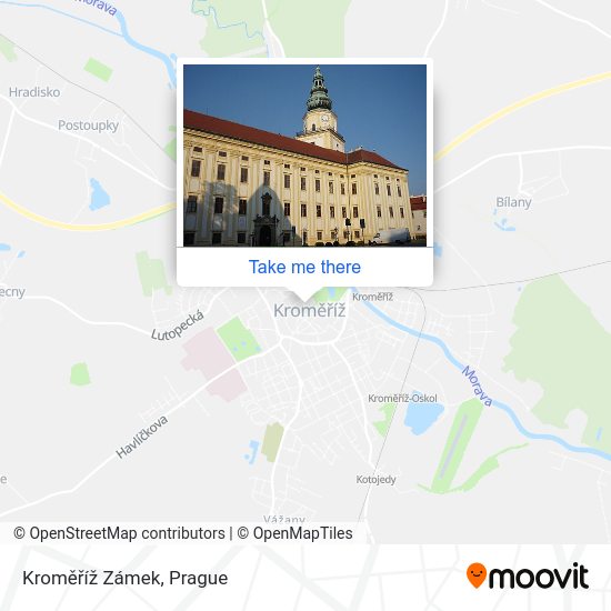 Kroměříž Zámek map