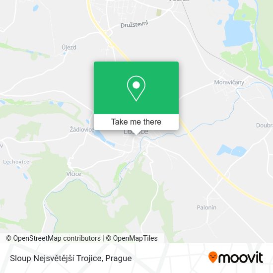 Sloup Nejsvětější Trojice map