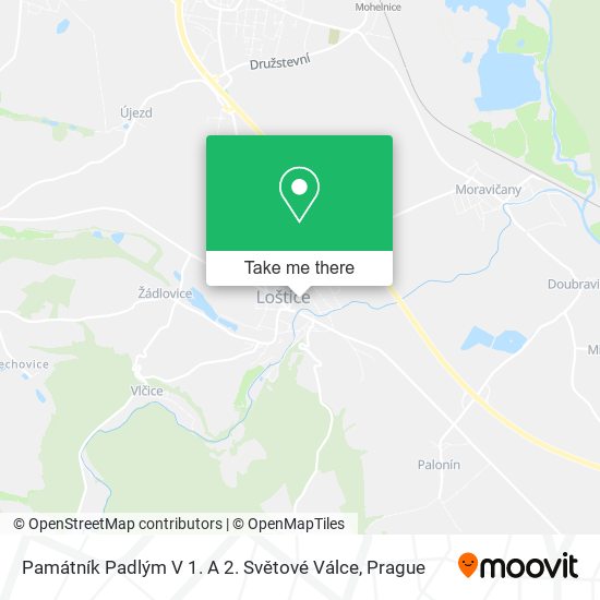 Památník Padlým V 1. A 2. Světové Válce map