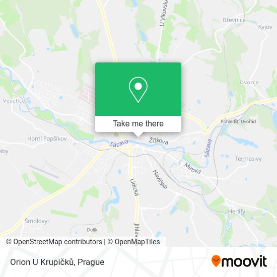 Orion U Krupičků map