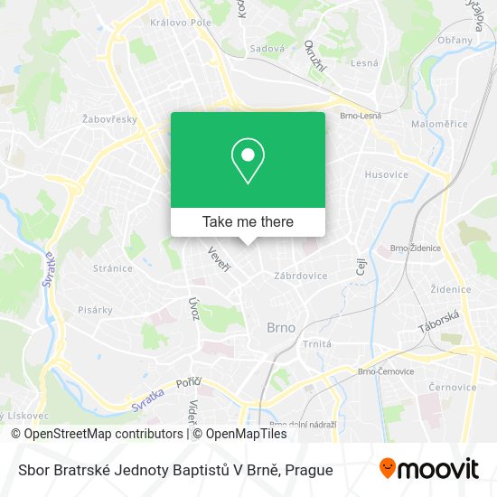 Sbor Bratrské Jednoty Baptistů V Brně map