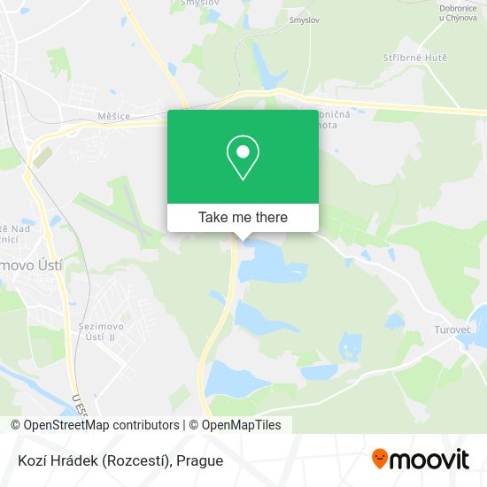 Kozí Hrádek (Rozcestí) map