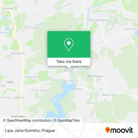 Lípa Jana Gurreho map