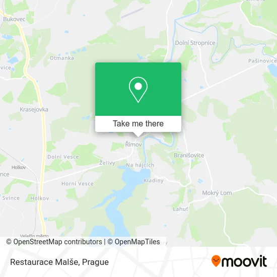 Карта Restaurace Malše