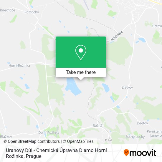 Uranový Důl - Chemická Úpravna Diamo Horní Rožinka map