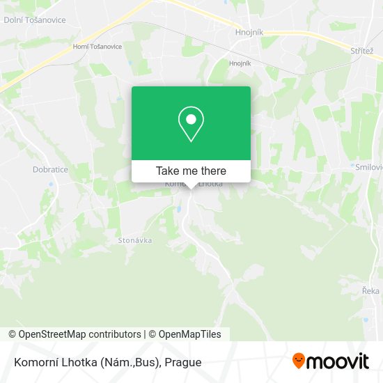 Komorní Lhotka (Nám.,Bus) map