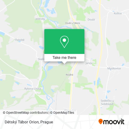 Dětský Tábor Orion map