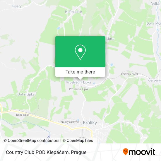 Карта Country Club POD Klepáčem