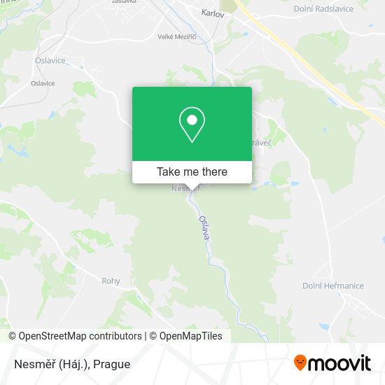 Nesměř (Háj.) map