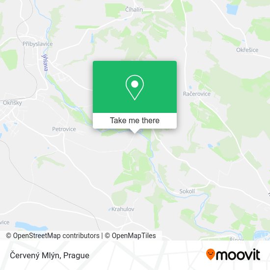 Červený Mlýn map