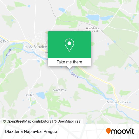 Dlážděná Náplavka map