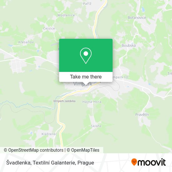 Карта Švadlenka, Textilní Galanterie