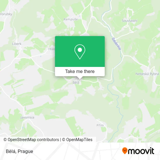 Карта Bělá