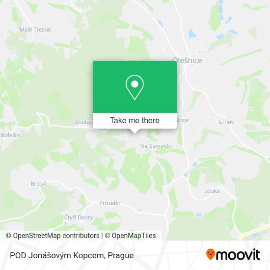POD Jonášovým Kopcem map