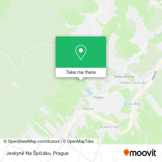 Карта Jeskyně Na Špičáku