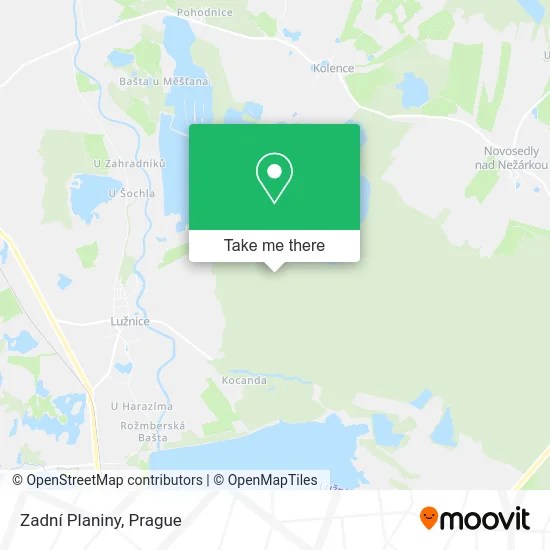 Карта Zadní Planiny