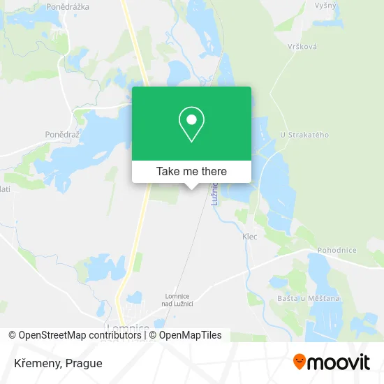 Křemeny map