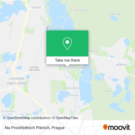 Na Prostředních Pláních map
