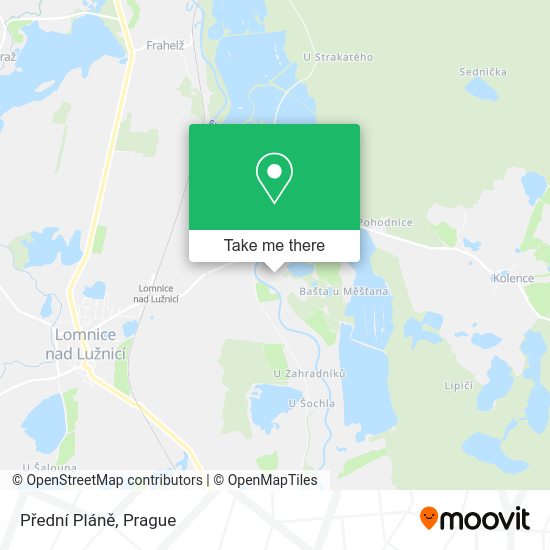 Přední Pláně map