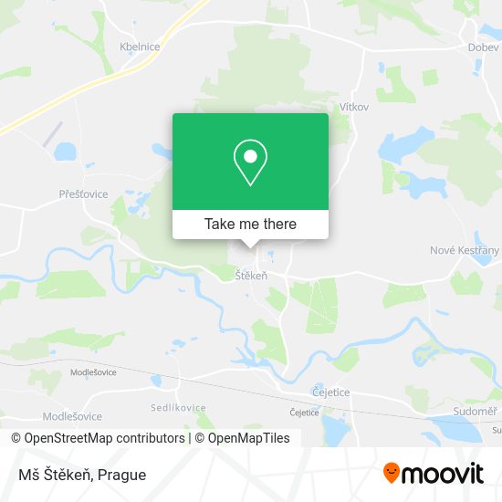 Mš Štěkeň map
