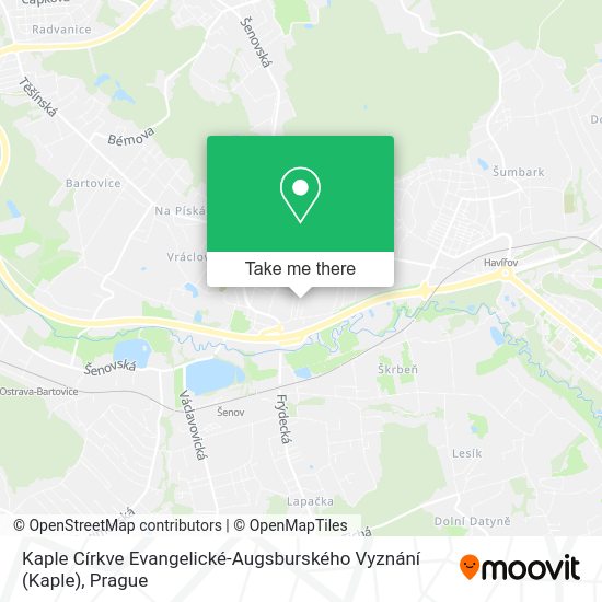 Kaple Církve Evangelické-Augsburského Vyznání map