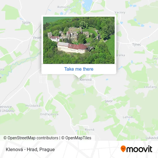 Карта Klenová - Hrad