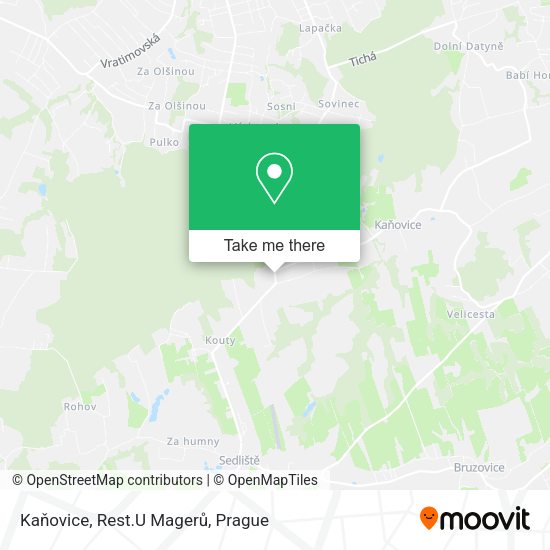 Карта Kaňovice, Rest.U Magerů