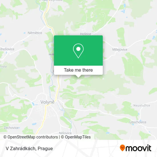 Карта V Zahrádkách