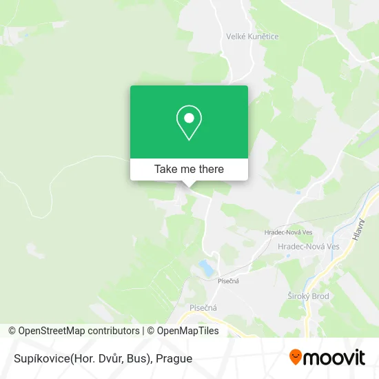 Карта Supíkovice(Hor. Dvůr, Bus)