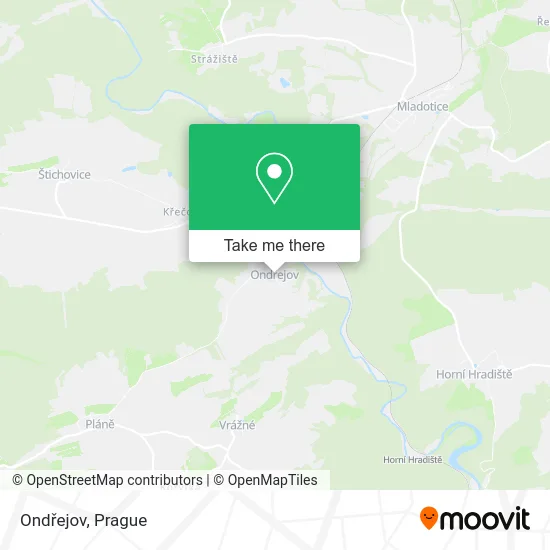 Карта Ondřejov