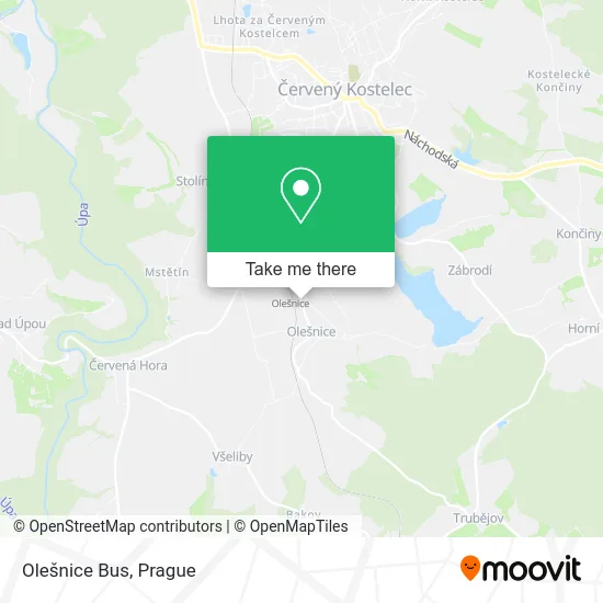 Карта Olešnice Bus