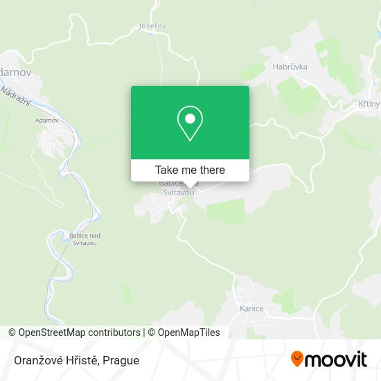 Oranžové Hřistě map