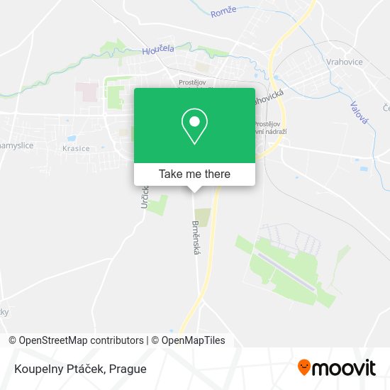 Koupelny Ptáček map