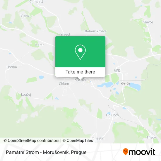 Карта Památní Strom - Morušovník