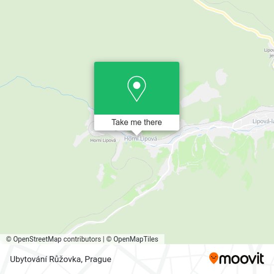 Ubytování Růžovka map