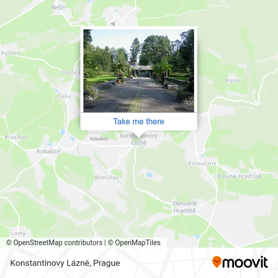 Карта Konstantinovy Lázně