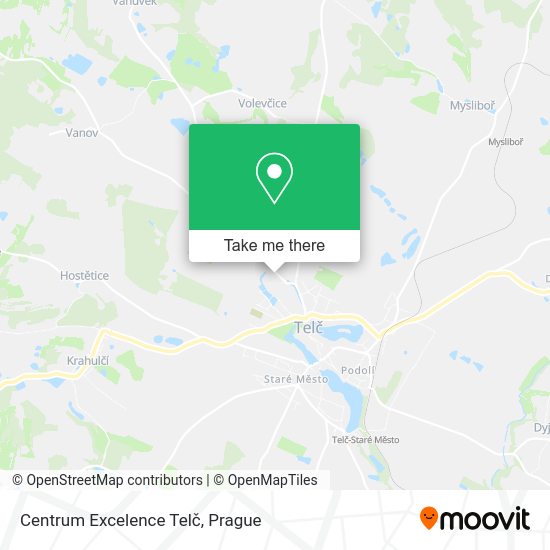 Centrum Excelence Telč map