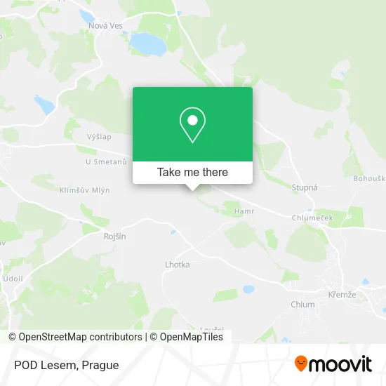 Карта POD Lesem