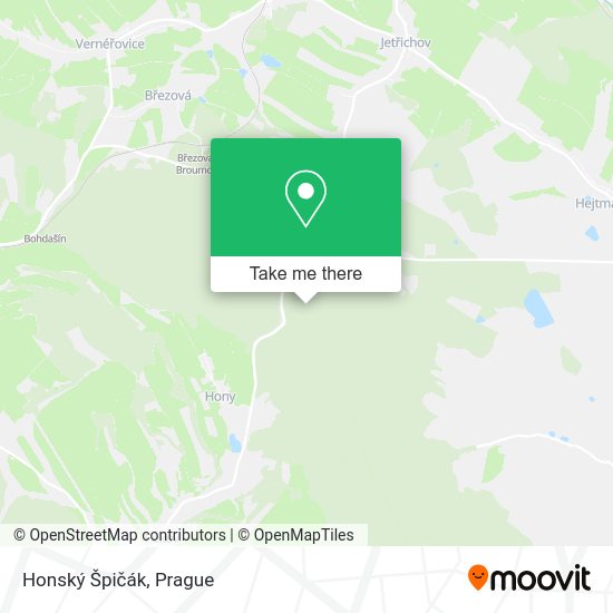 Honský Špičák map