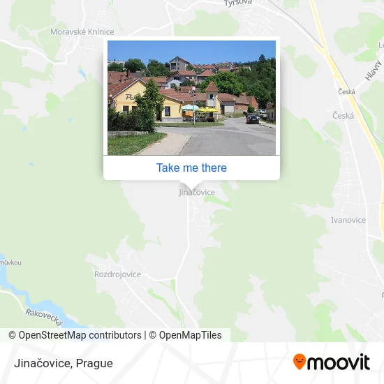 Карта Jinačovice