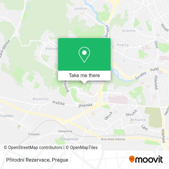 Přírodní Rezervace map
