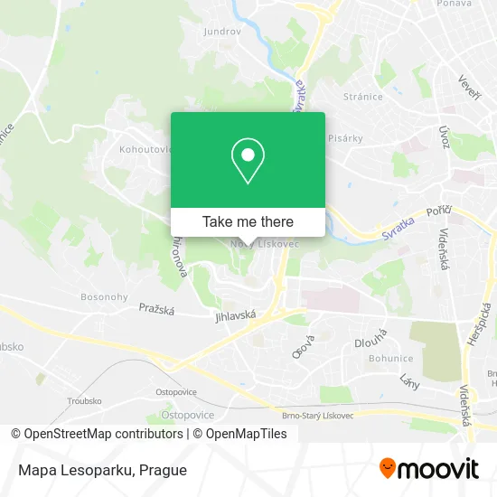 Карта Mapa Lesoparku