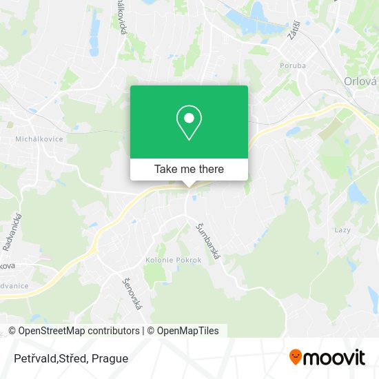Petřvald,Střed map