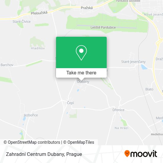 Zahradní Centrum Dubany map