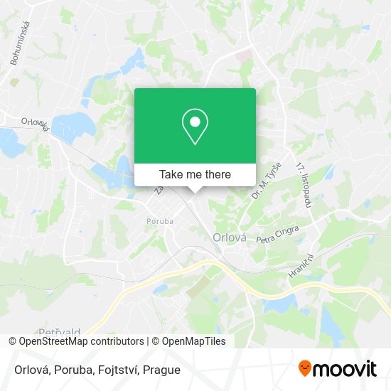 Orlová, Poruba, Fojtství map