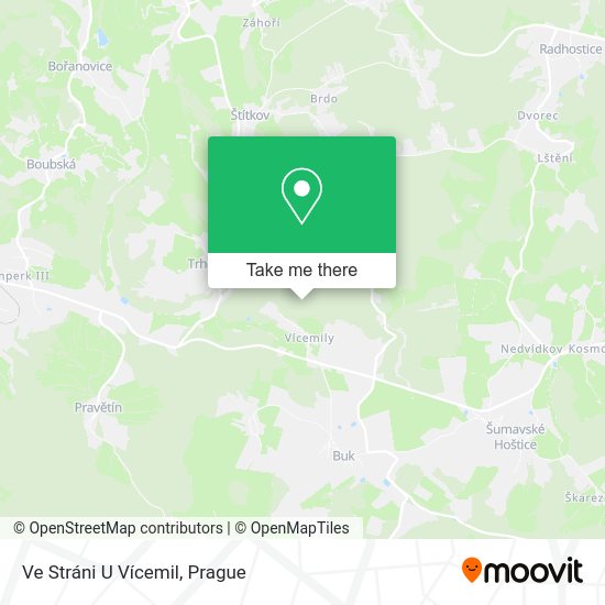 Ve Stráni U Vícemil map