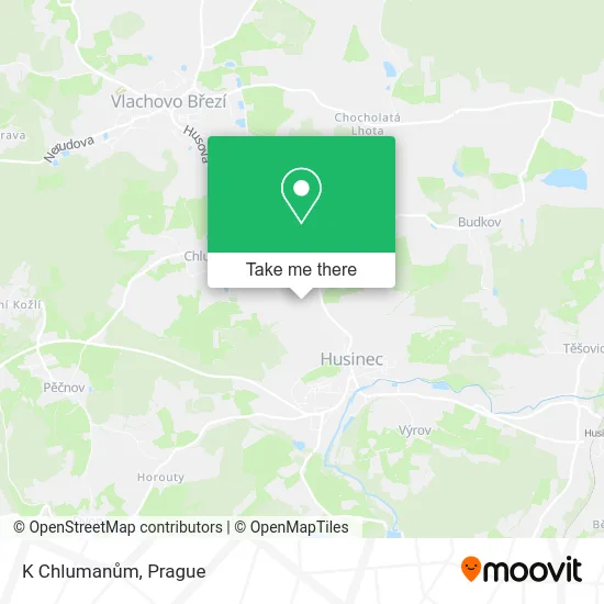 K Chlumanům map